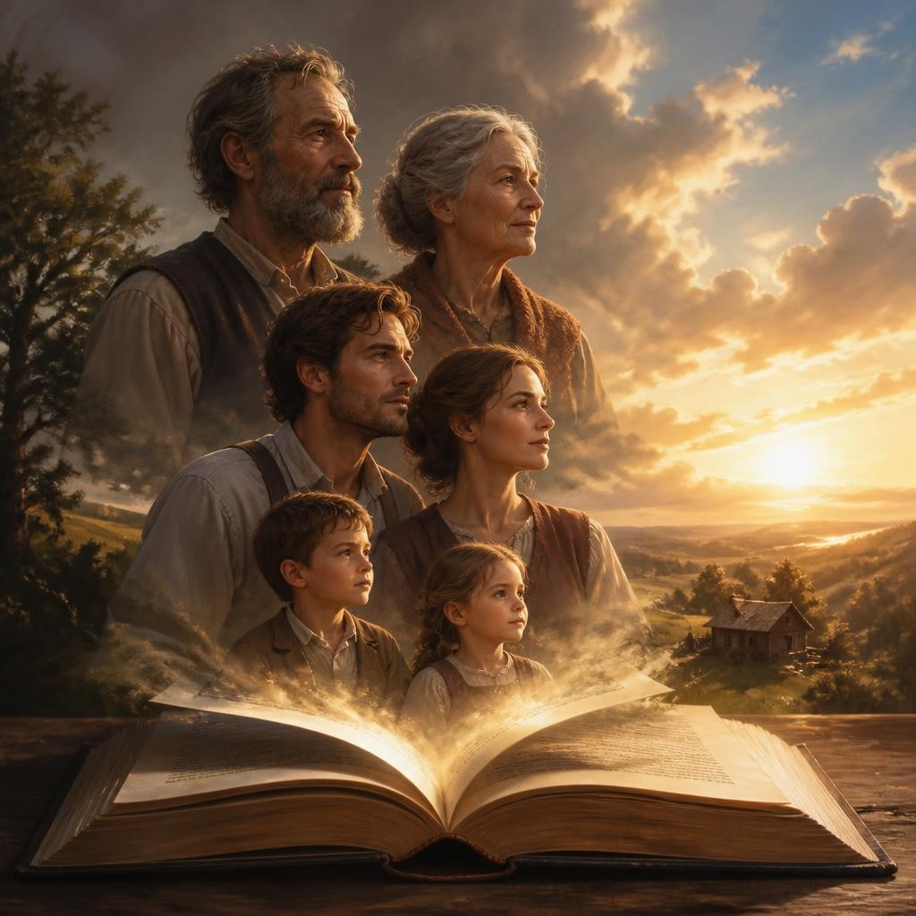 Illustration for the English word “saga”