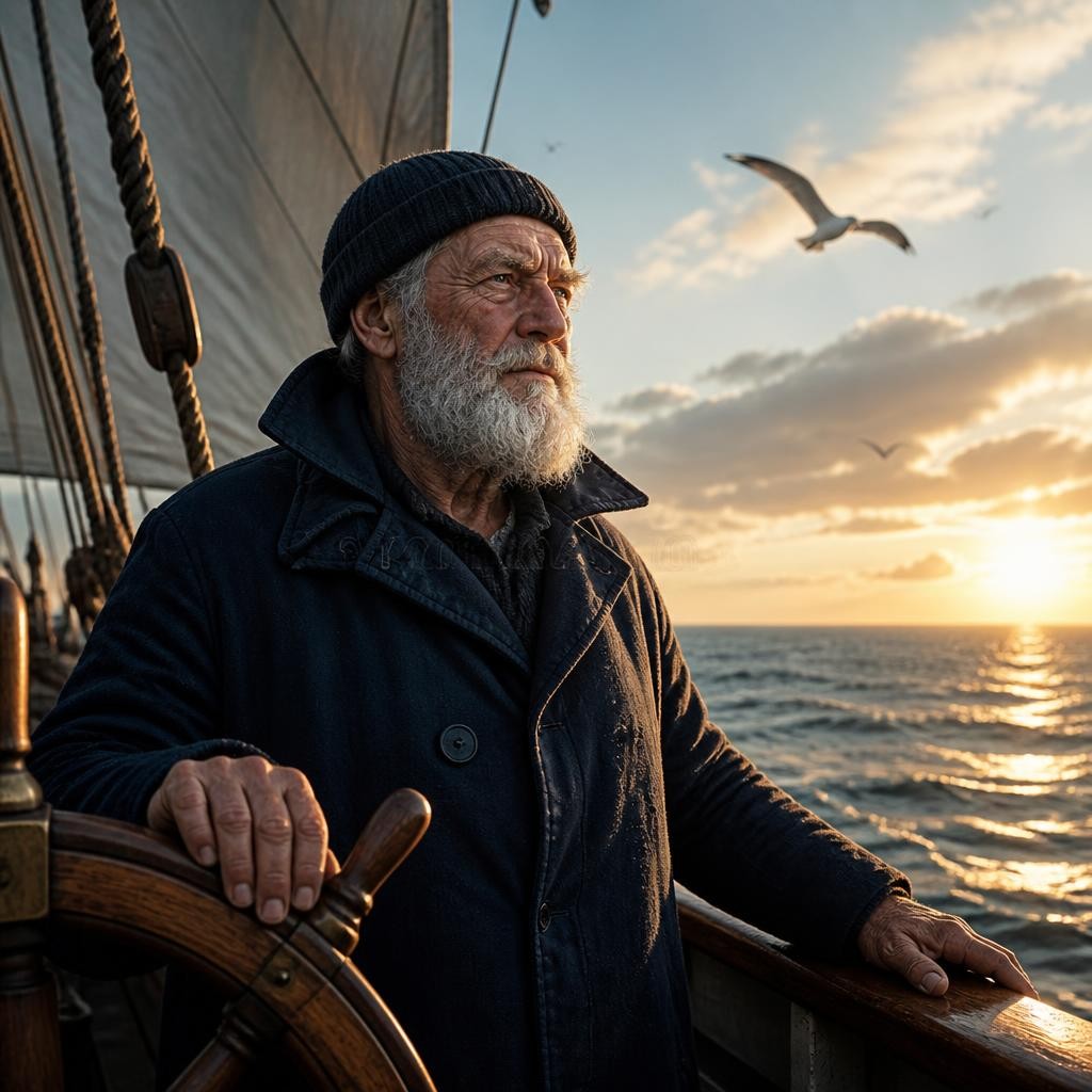 Illustration for the English word “sailor”