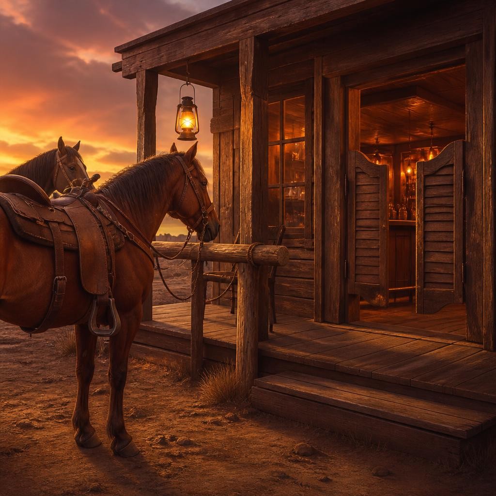 Illustration for the English word “saloon”