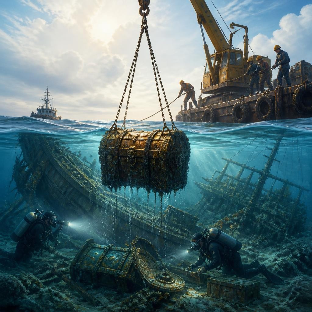 Illustration for the English word “salvage”