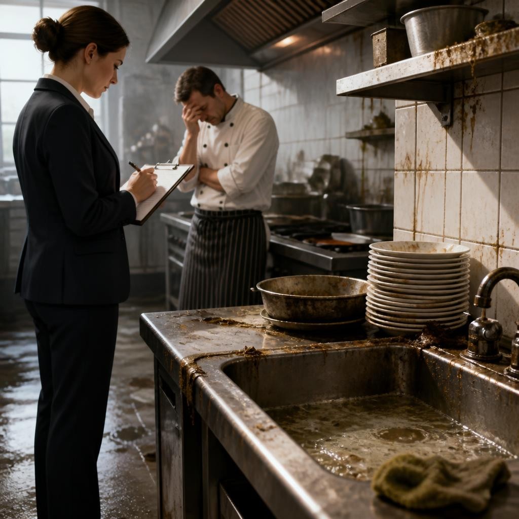 Illustration for the English word “sanitary”
