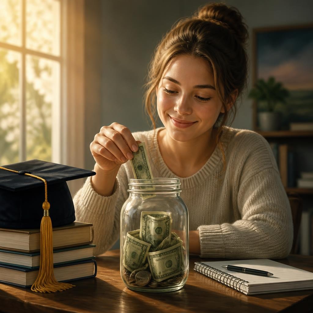 Illustration for the English word “saving”