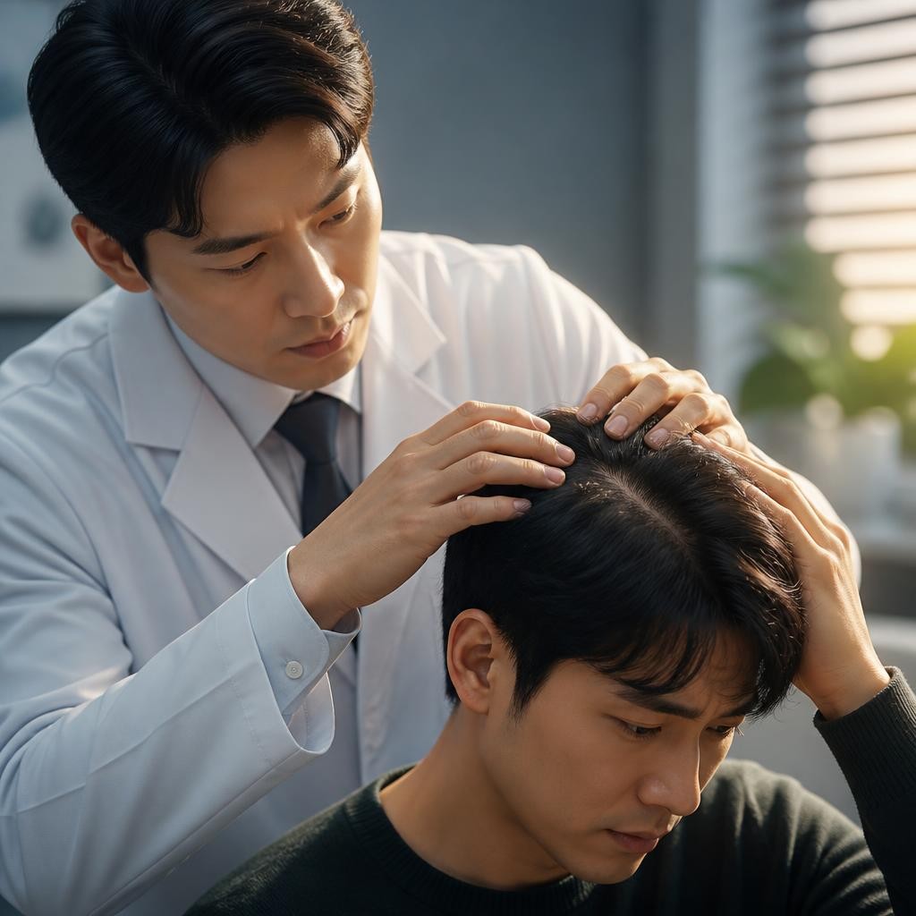 Illustration for the English word “scalp”