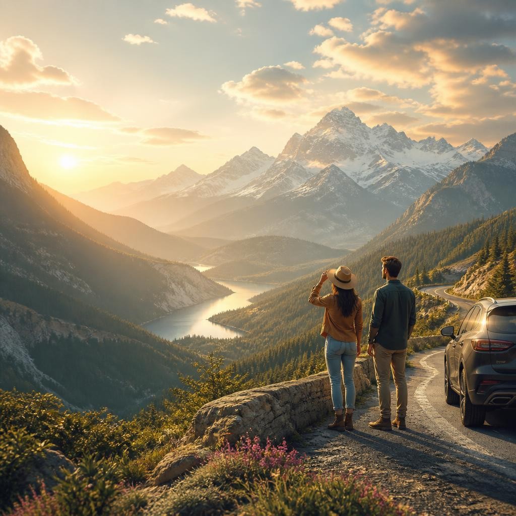 Illustration for the English word “scenery”