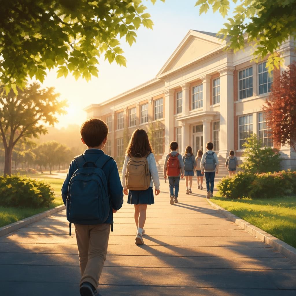 Illustration for the English word “school”