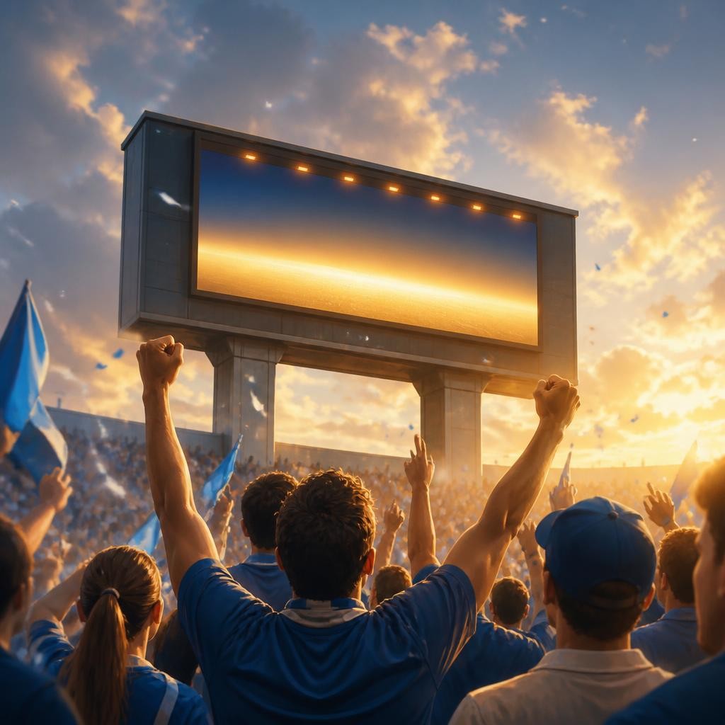 Illustration for the English word “scoreboard”