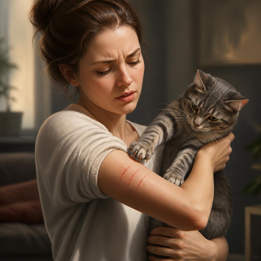 Illustration for the English word “scratch”