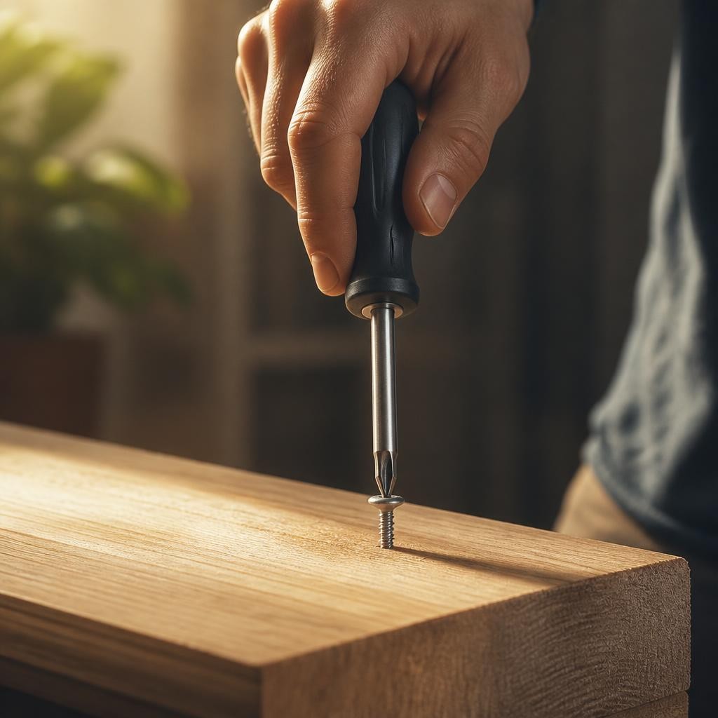 Illustration for the English word “screw”