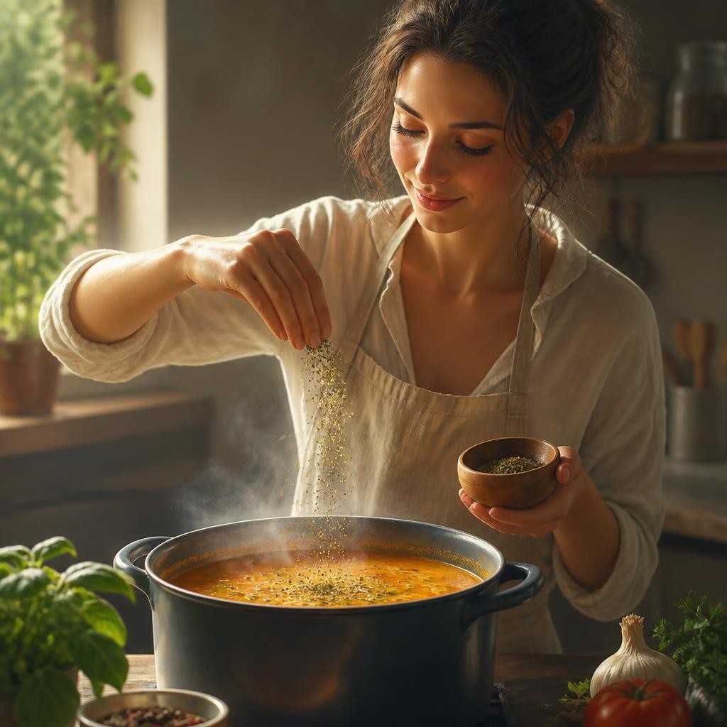 Illustration for the English word “seasoning”