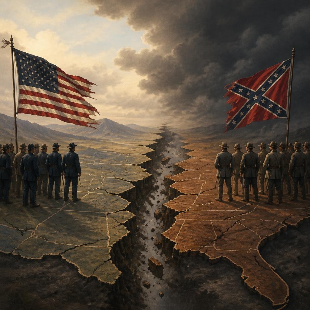 Illustration for the English word “secession”