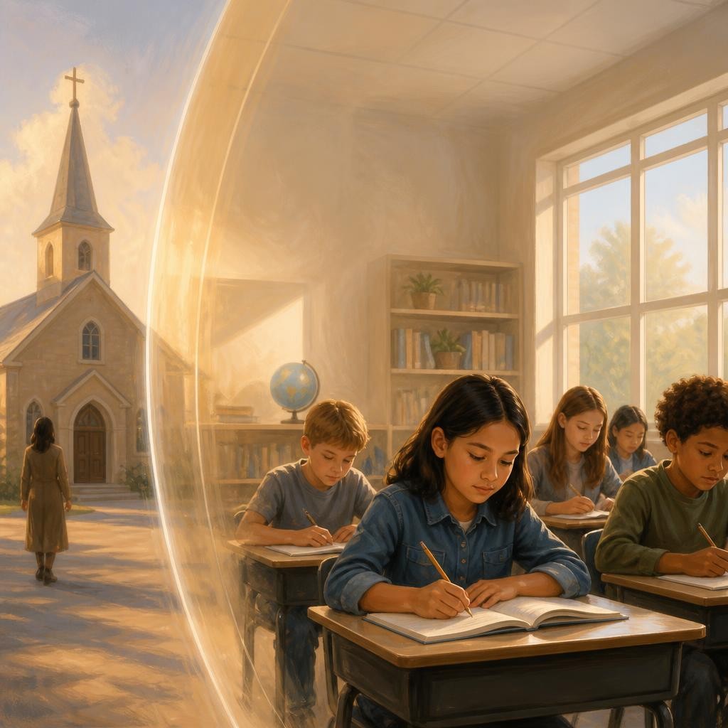 Illustration for the English word “secular”