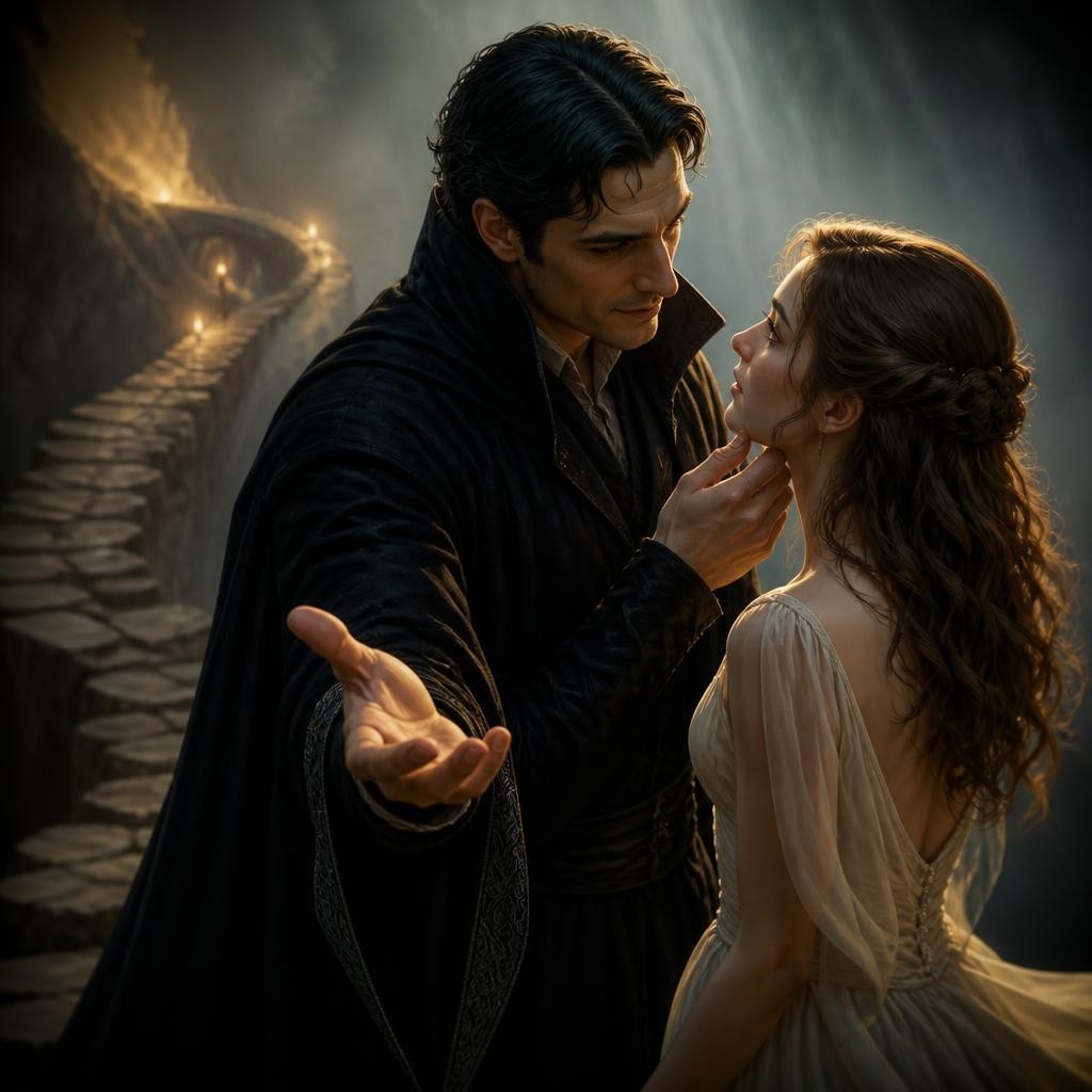 Illustration for the English word “seduction”