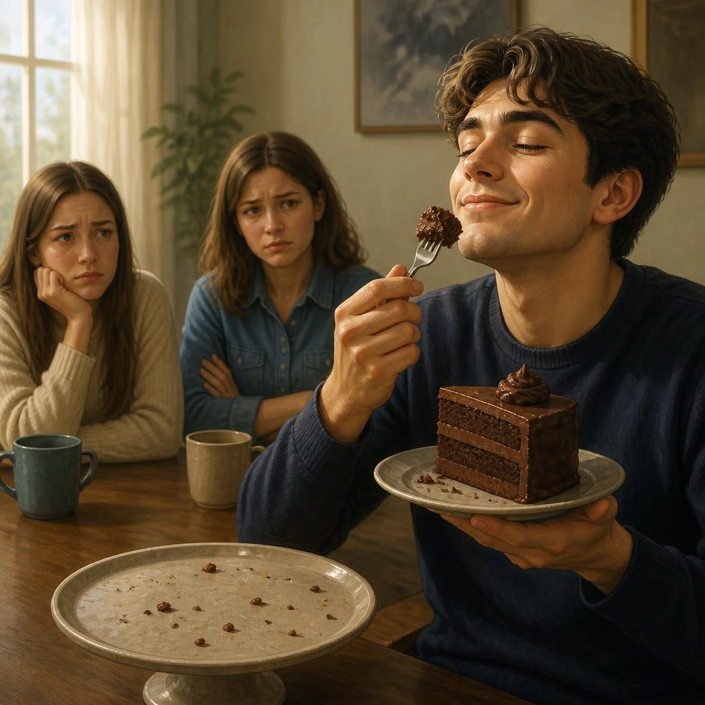 Illustration for the English word “selfish”