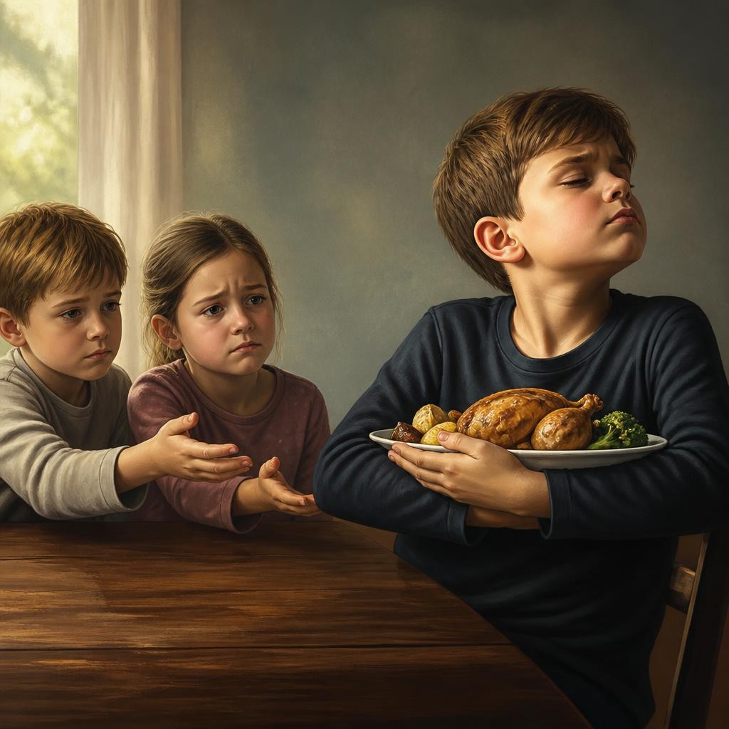 Illustration for the English word “selfishness”