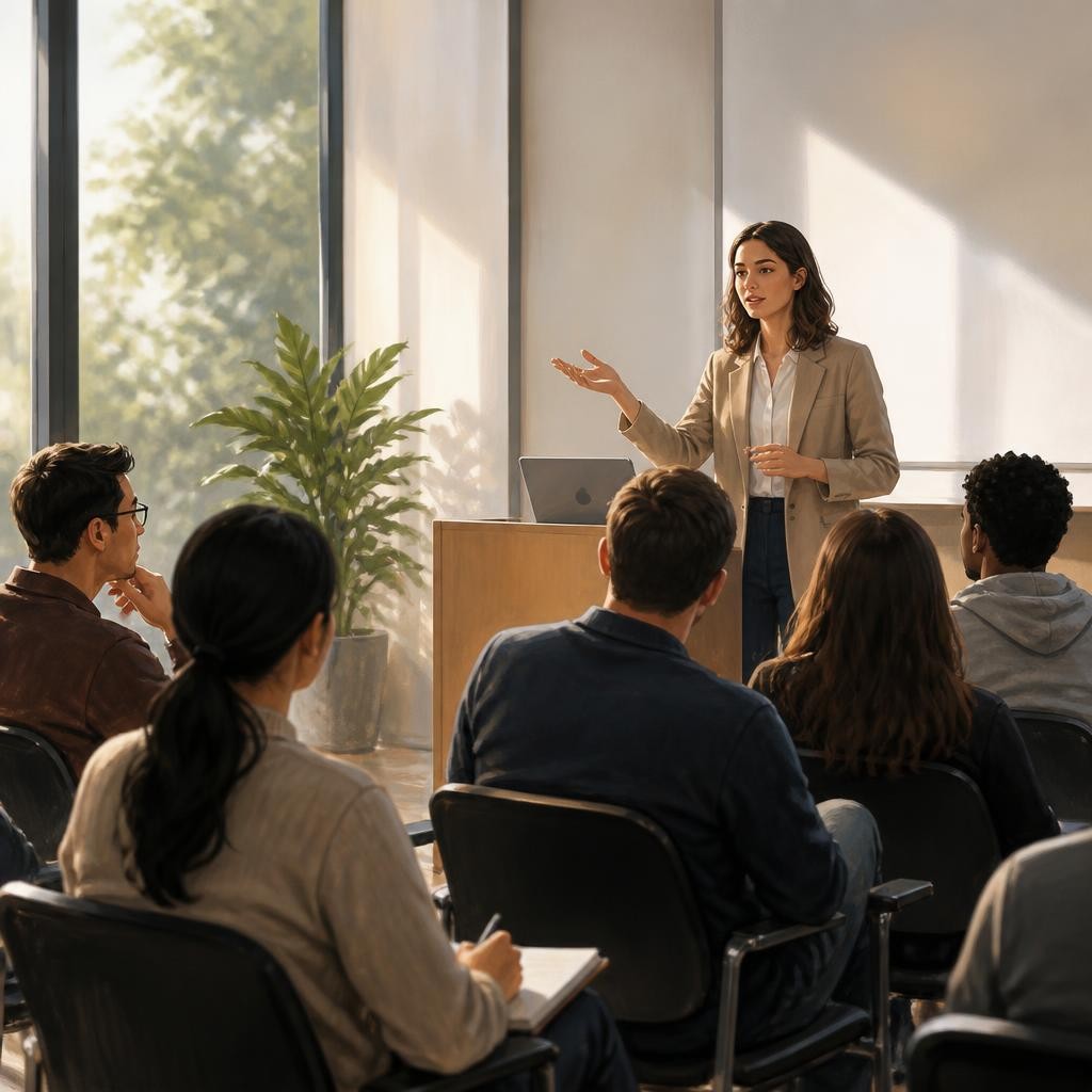 Illustration for the English word “seminar”