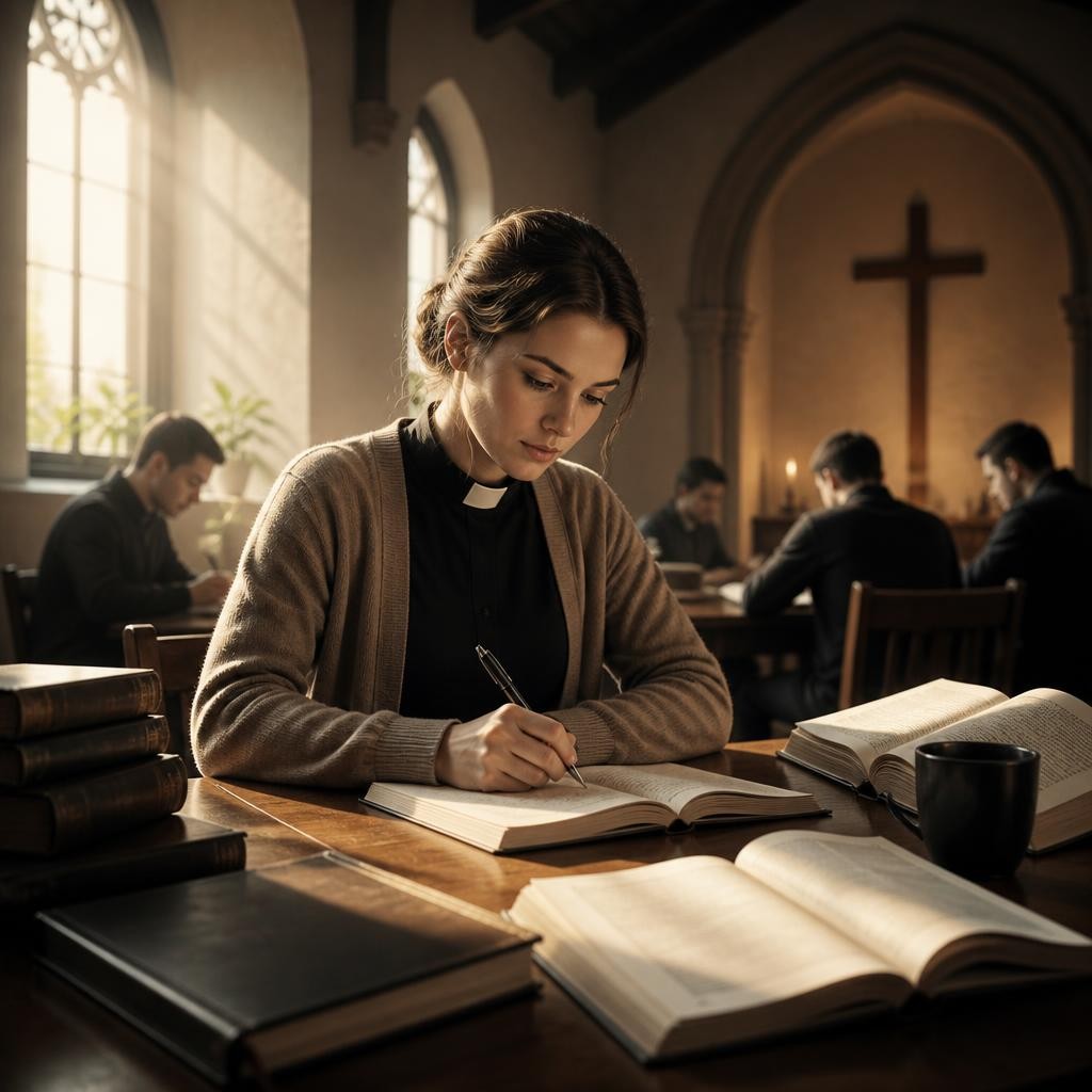 Illustration for the English word “seminary”