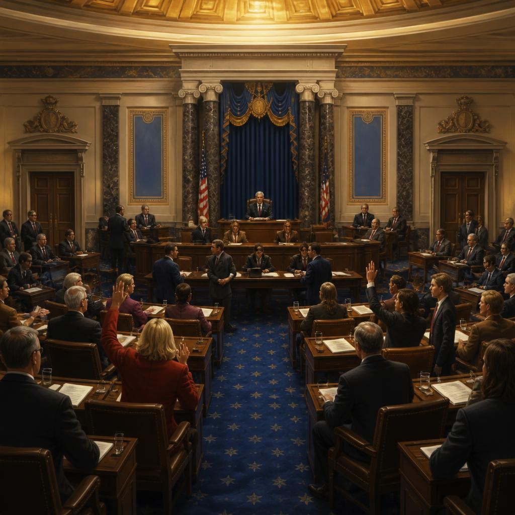Illustration for the English word “senate”