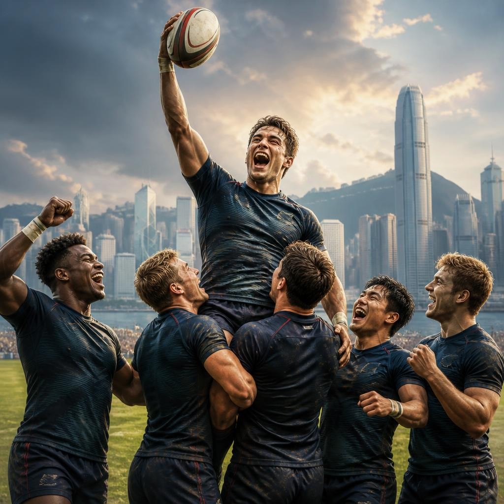 Illustration for the English word “sevens”