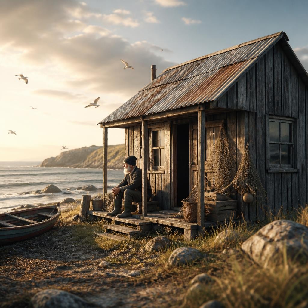 Illustration for the English word “shack”