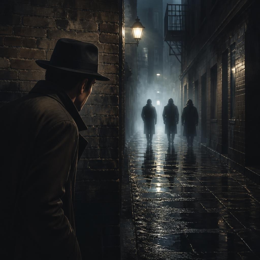 Illustration for the English word “shadowy”