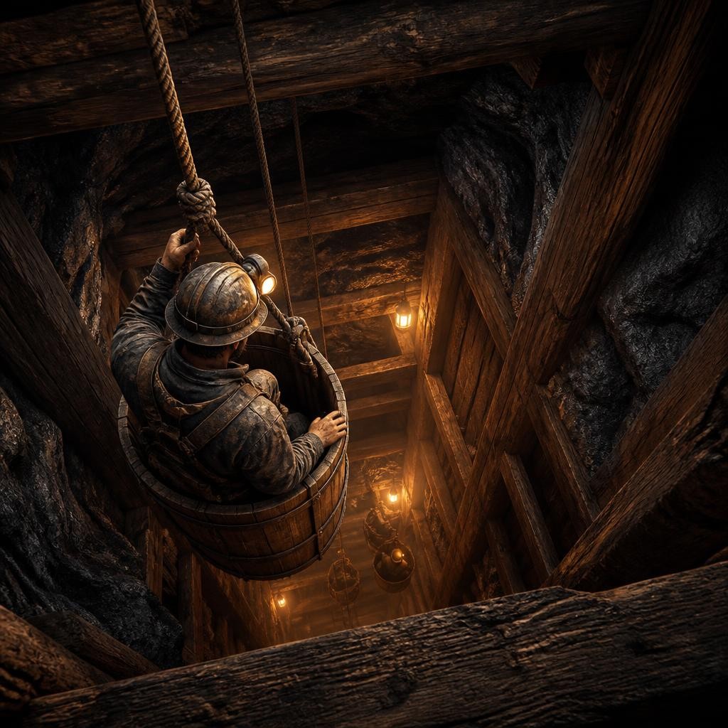 Illustration for the English word “shaft”