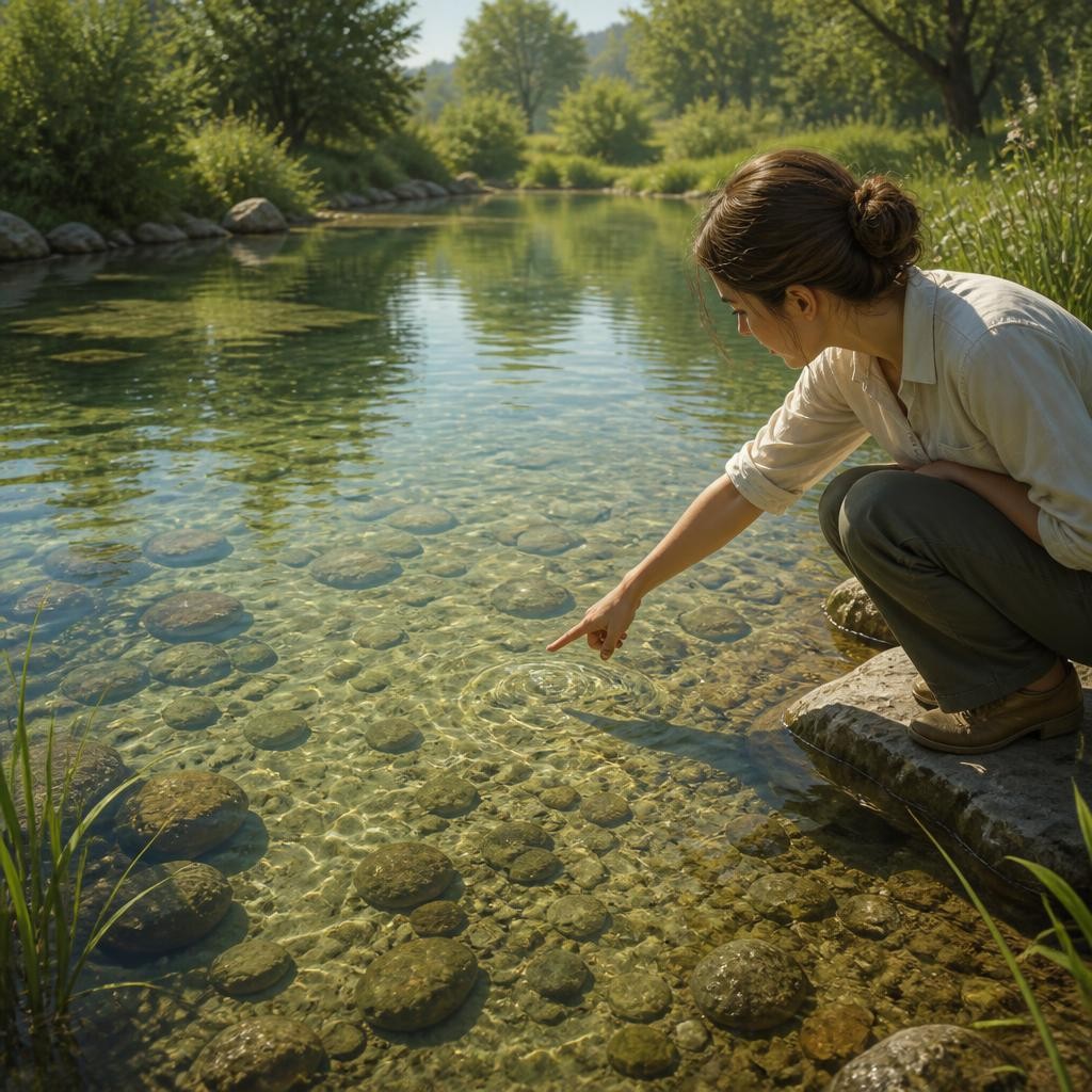 Illustration for the English word “shallow”