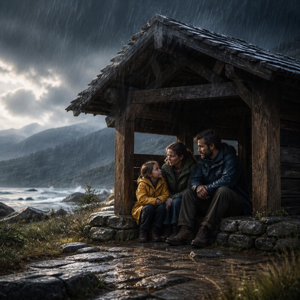 Illustration for the English word “shelter”