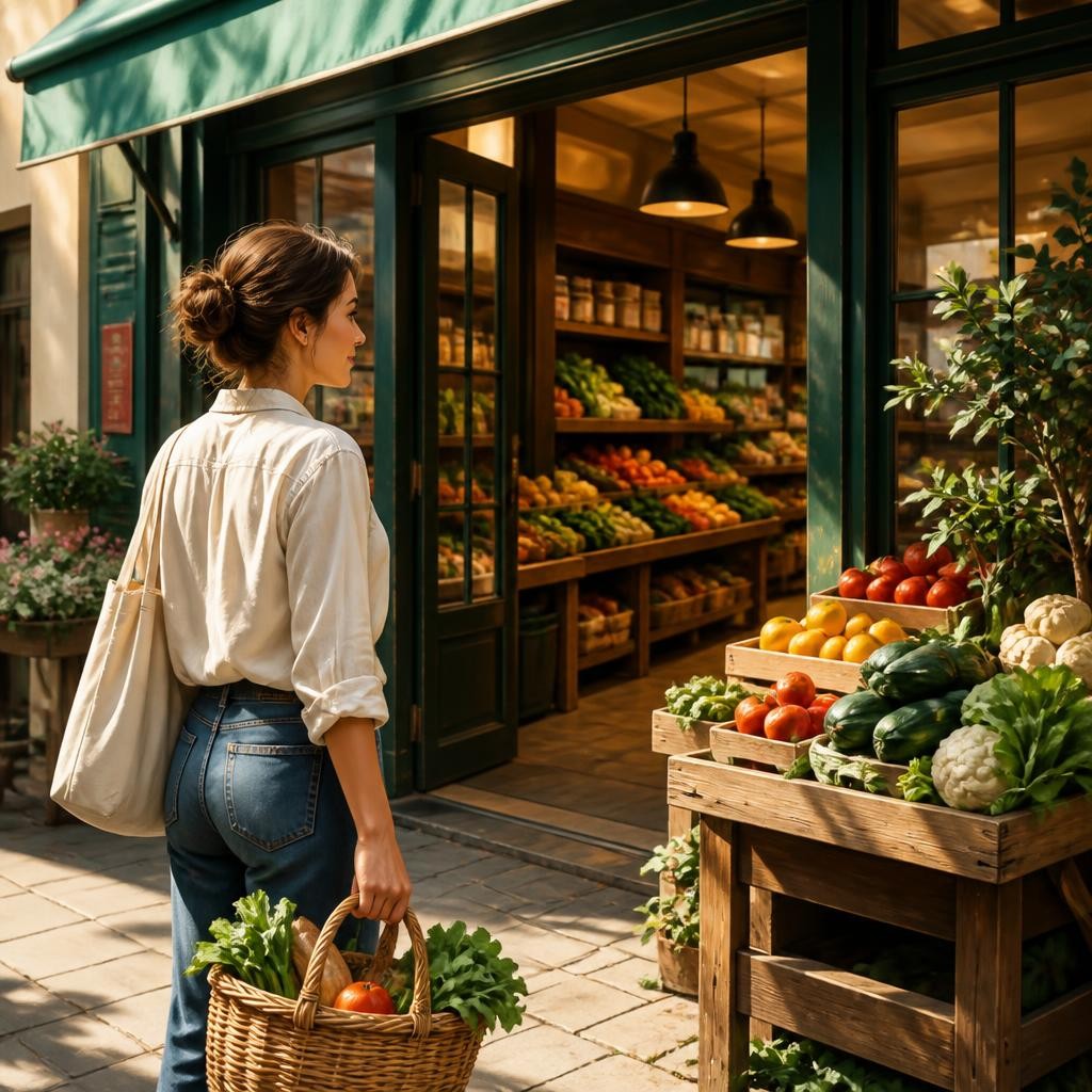 Illustration for the English word “shop”