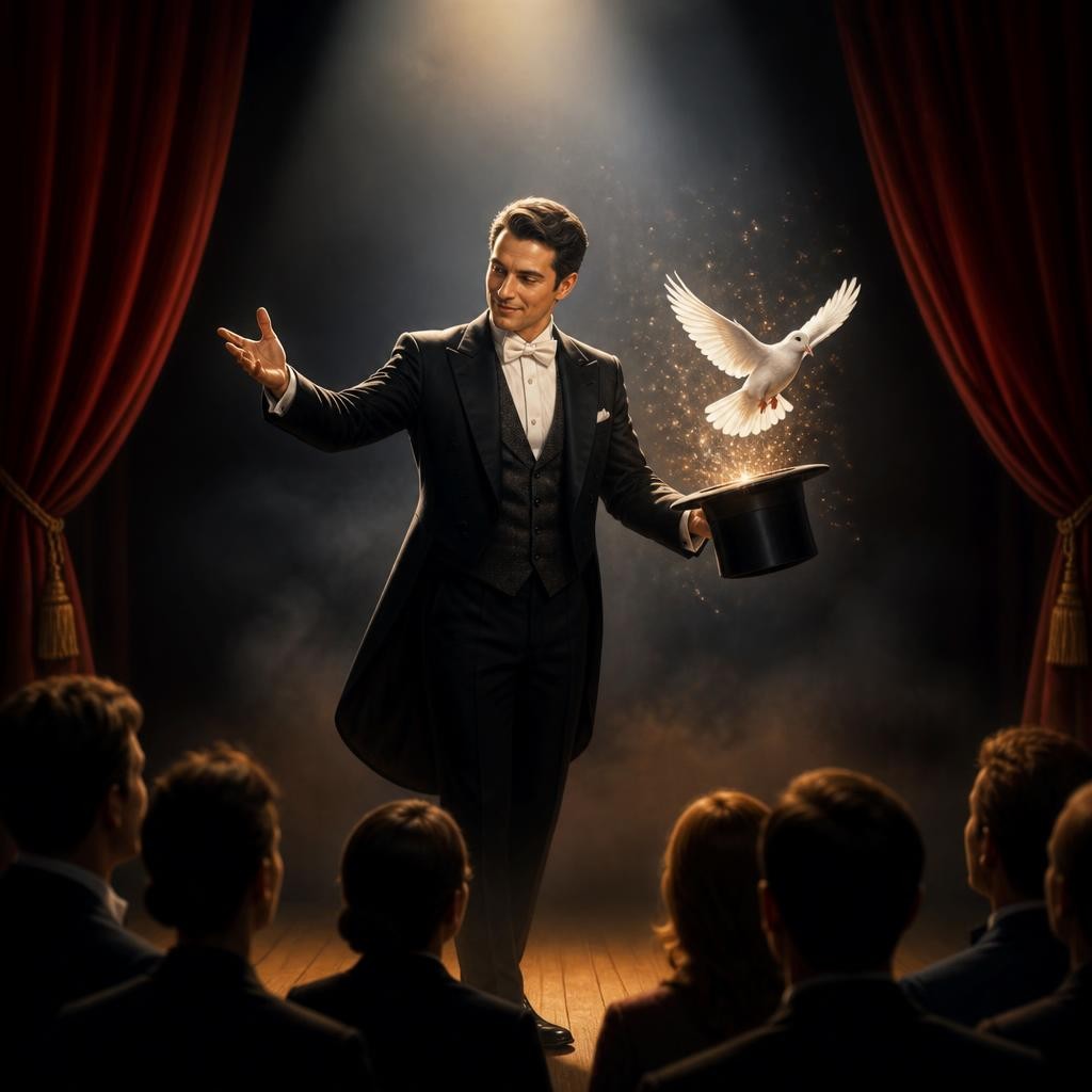 Illustration for the English word “show”