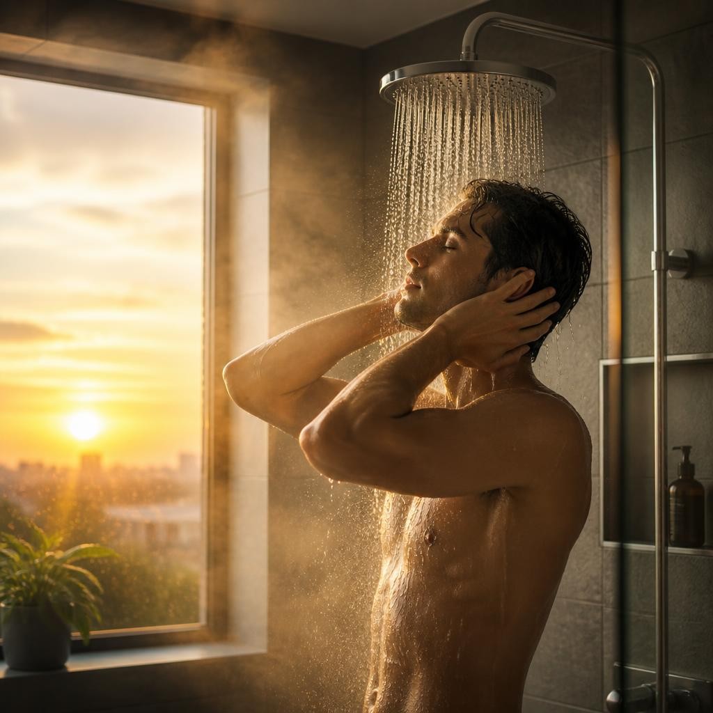 Illustration for the English word “shower”