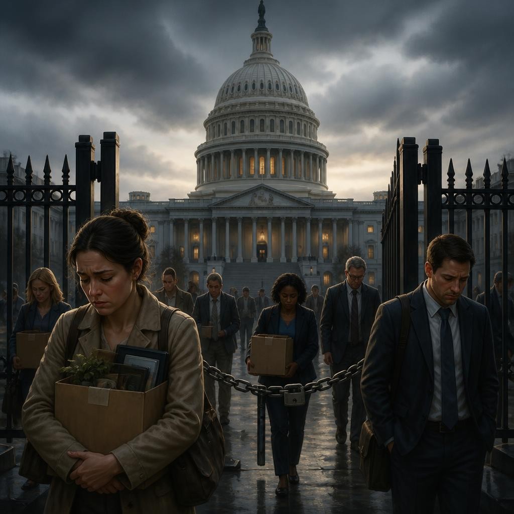 Illustration for the English word “shutdown”