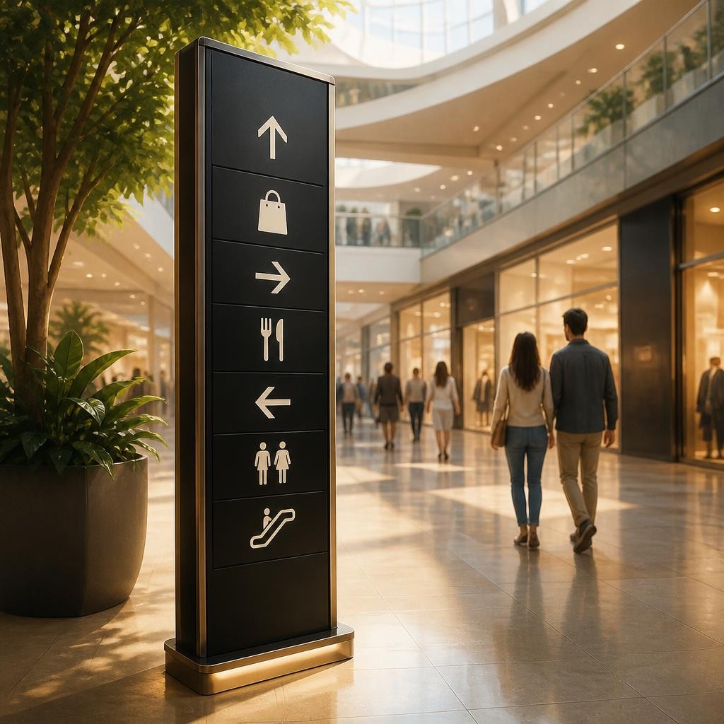 Illustration for the English word “signage”