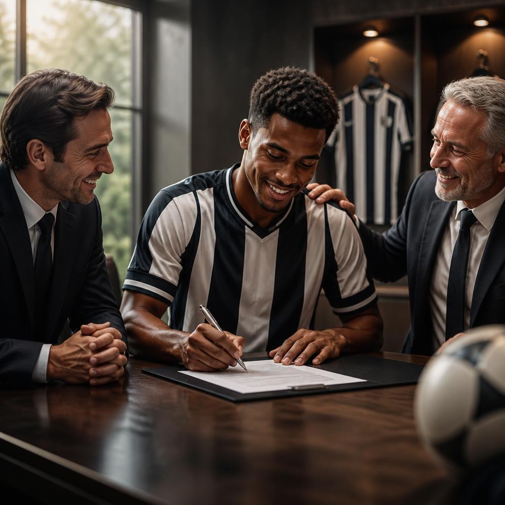 Illustration for the English word “signings”