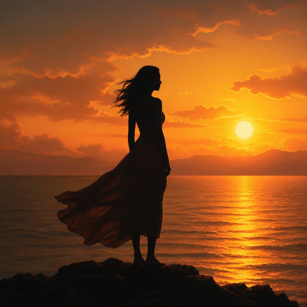 Illustration for the English word “silhouette”