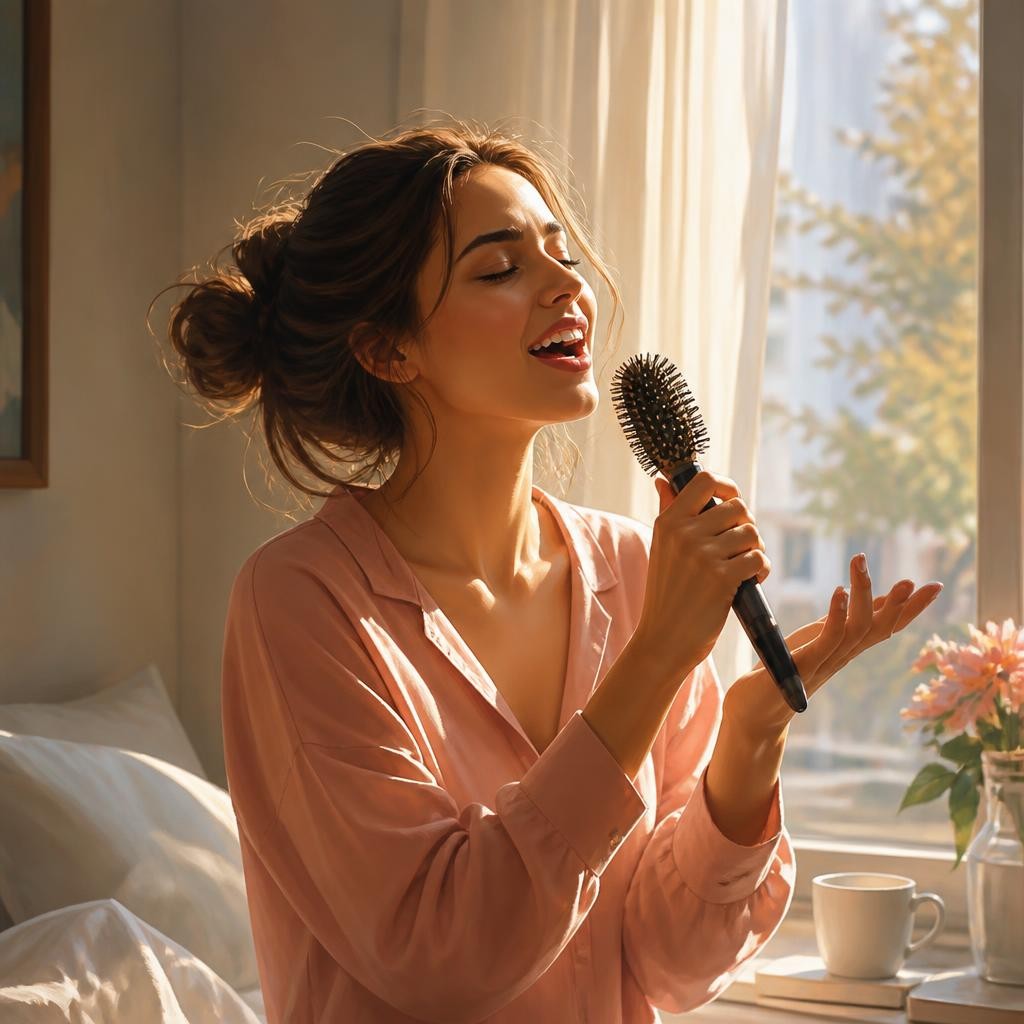 Illustration for the English word “sing”