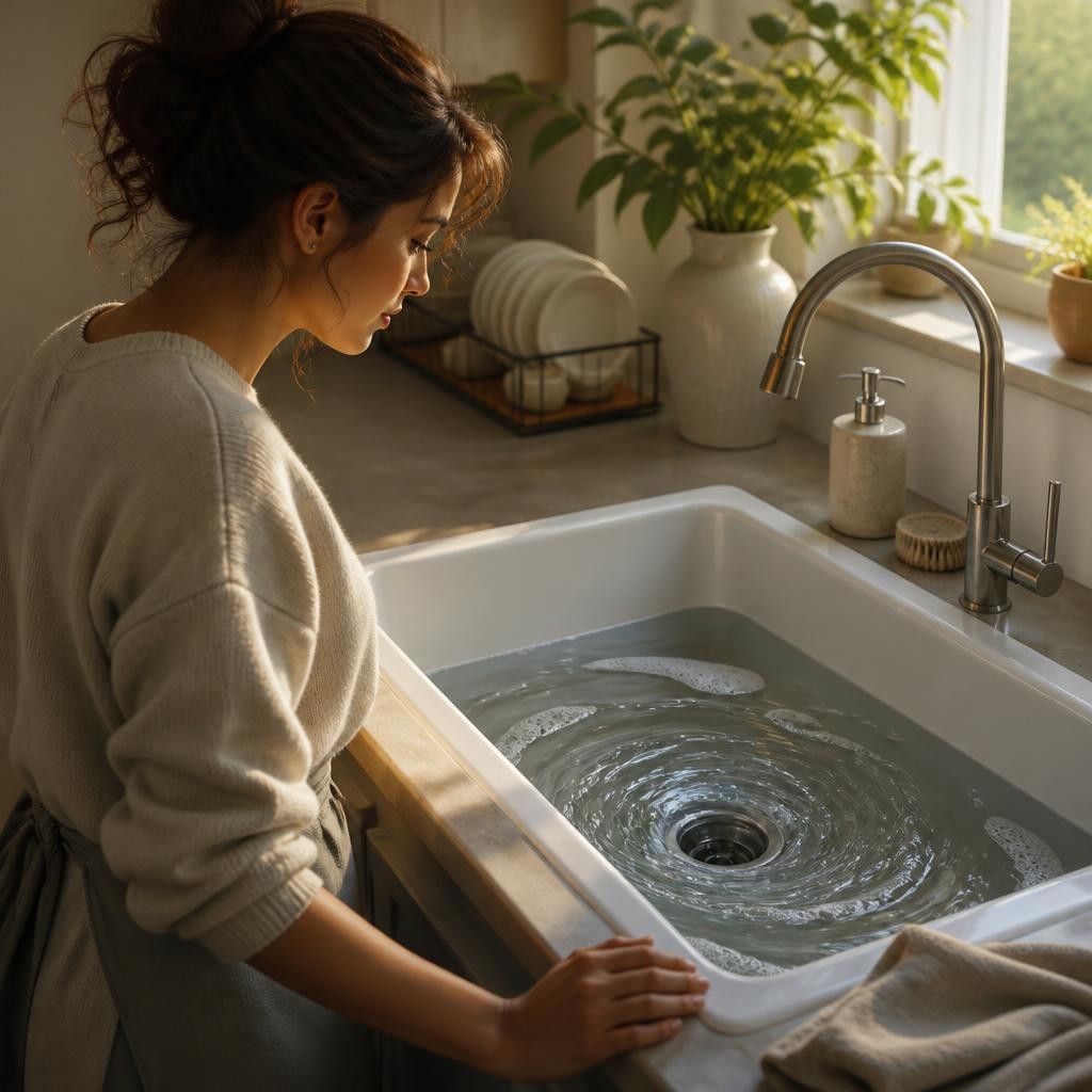 Illustration for the English word “sink”
