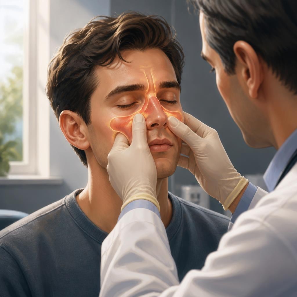 Illustration for the English word “sinus”