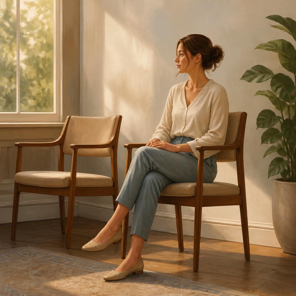 Illustration for the English word “sit”