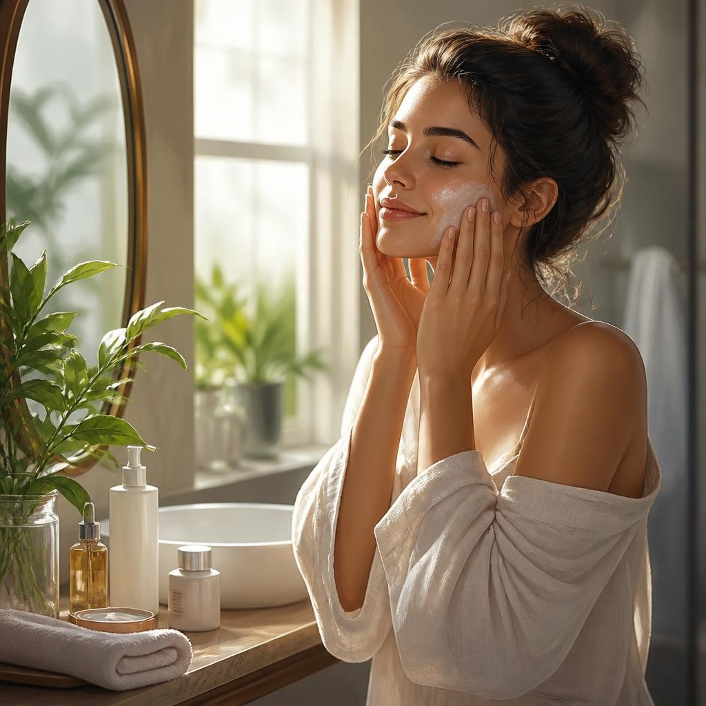 Illustration for the English word “skincare”