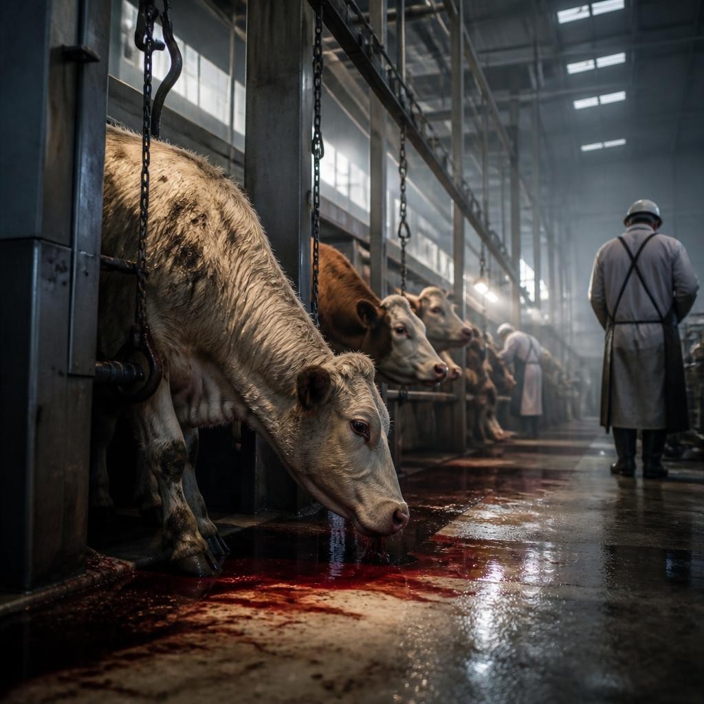 Illustration for the English word “slaughter”