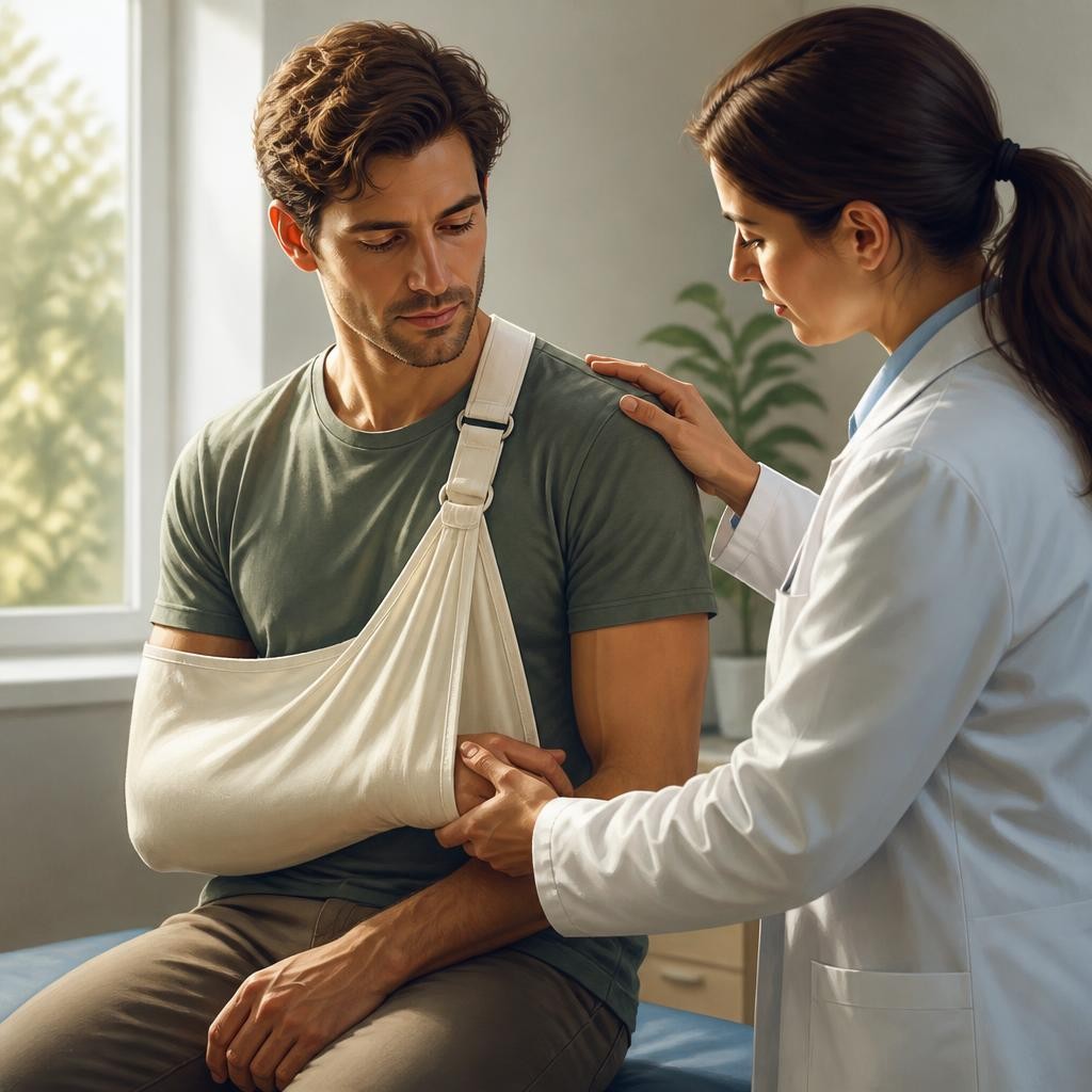 Illustration for the English word “sling”