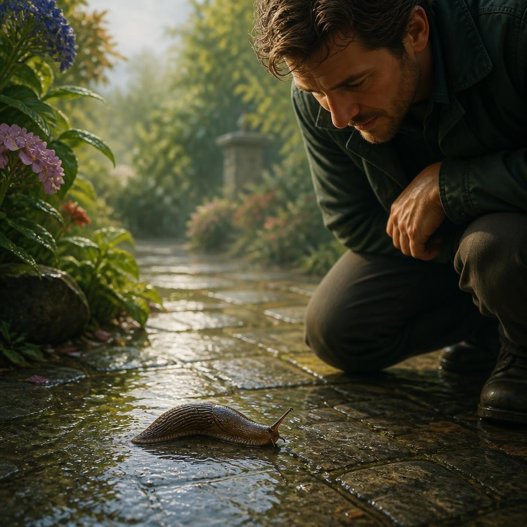 Illustration for the English word “slug”