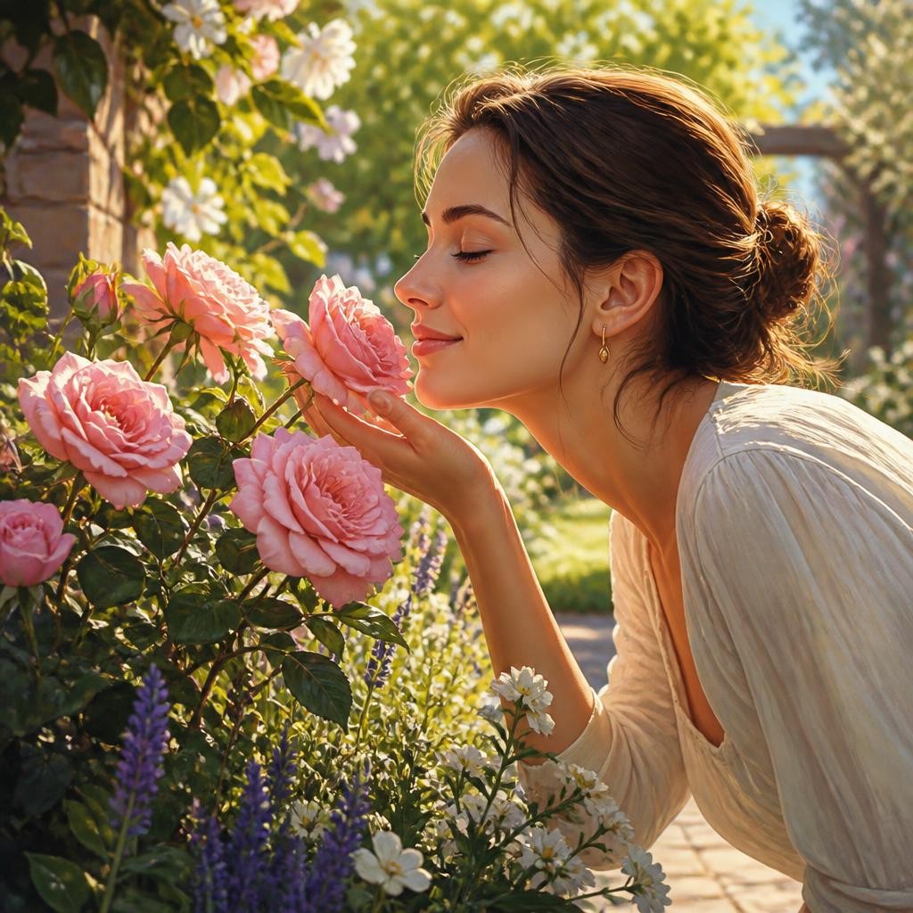 Illustration for the English word “smell”