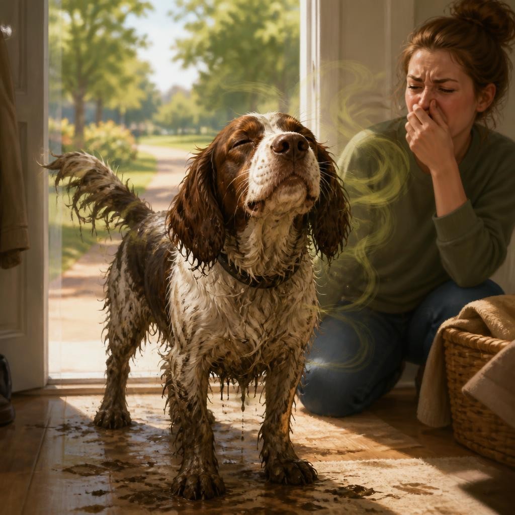 Illustration for the English word “smelly”