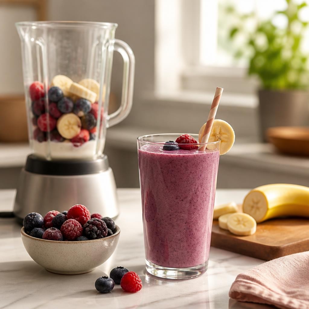 Illustration for the English word “smoothie”