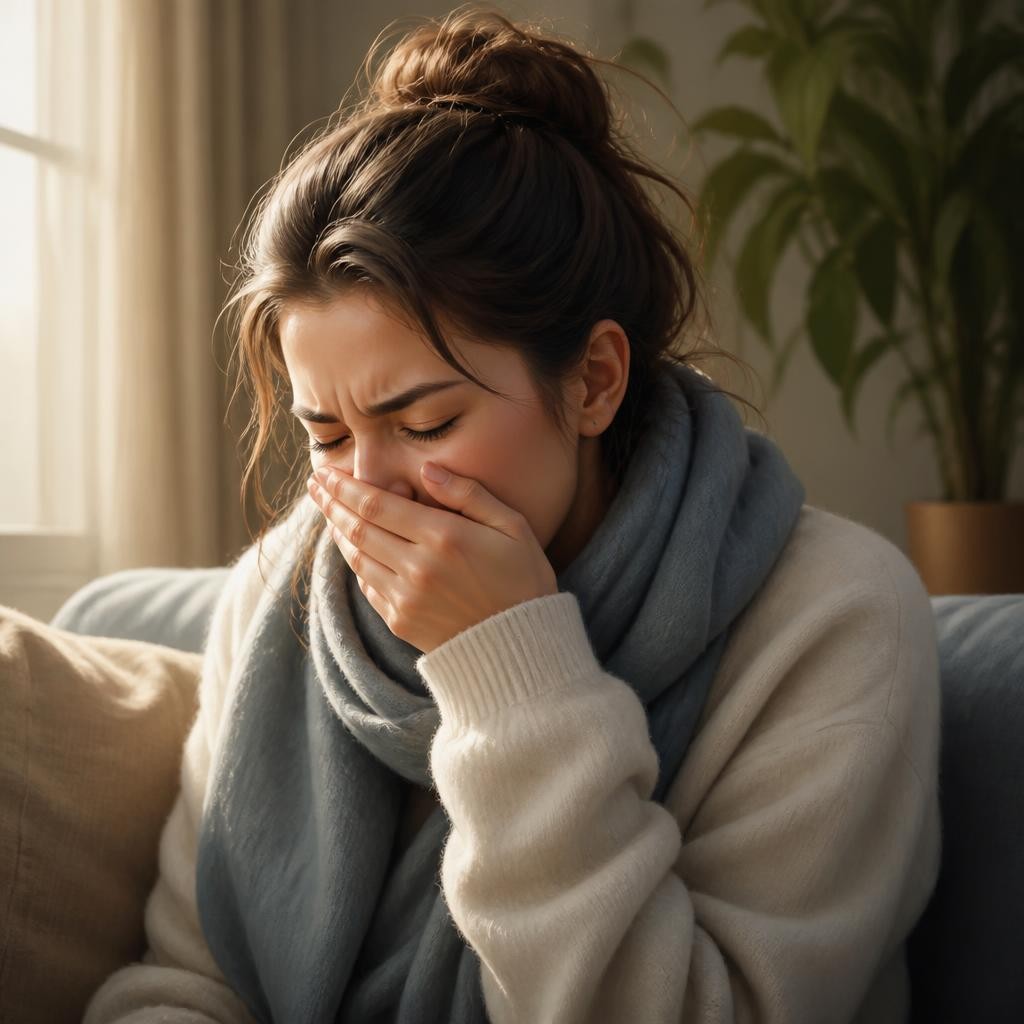 Illustration for the English word “sneeze”