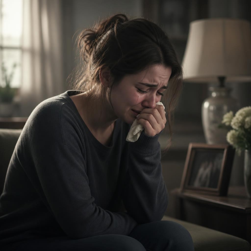 Illustration for the English word “sob”