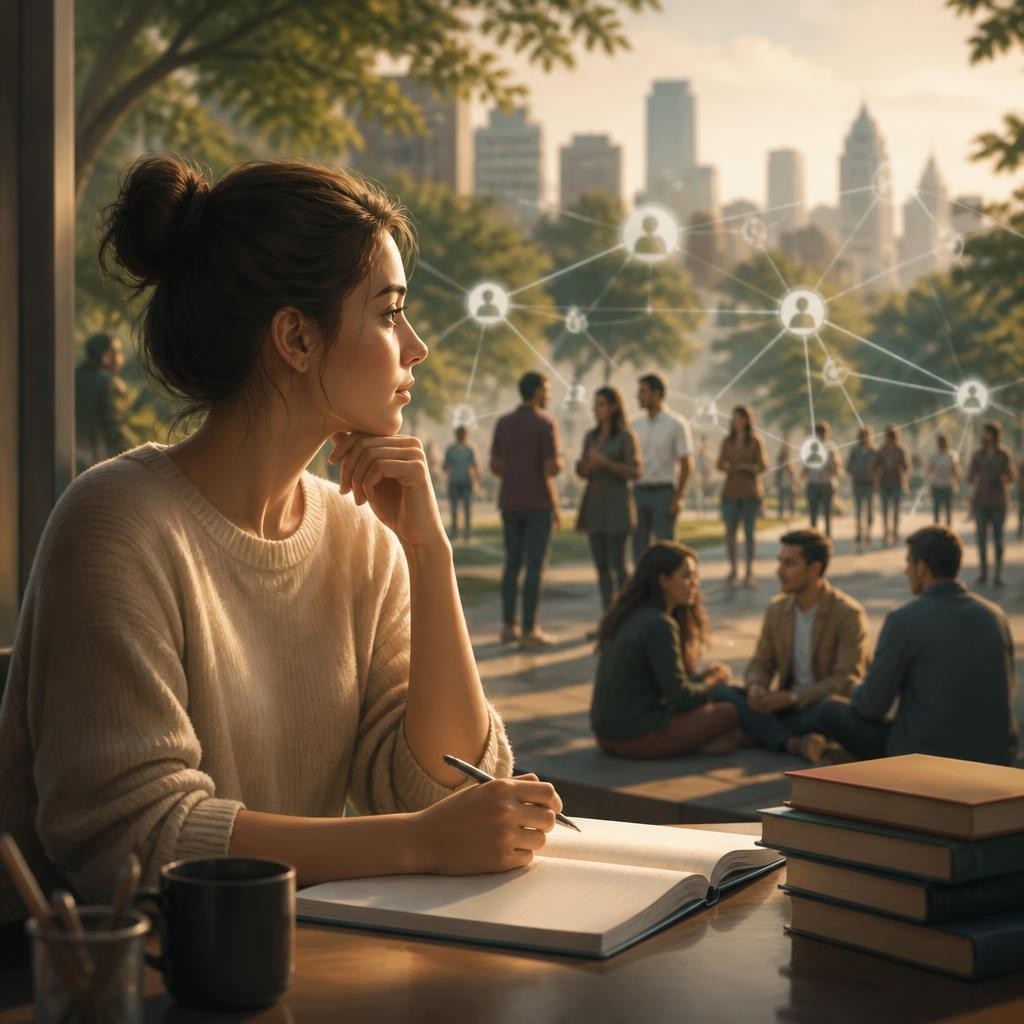 Illustration for the English word “sociology”