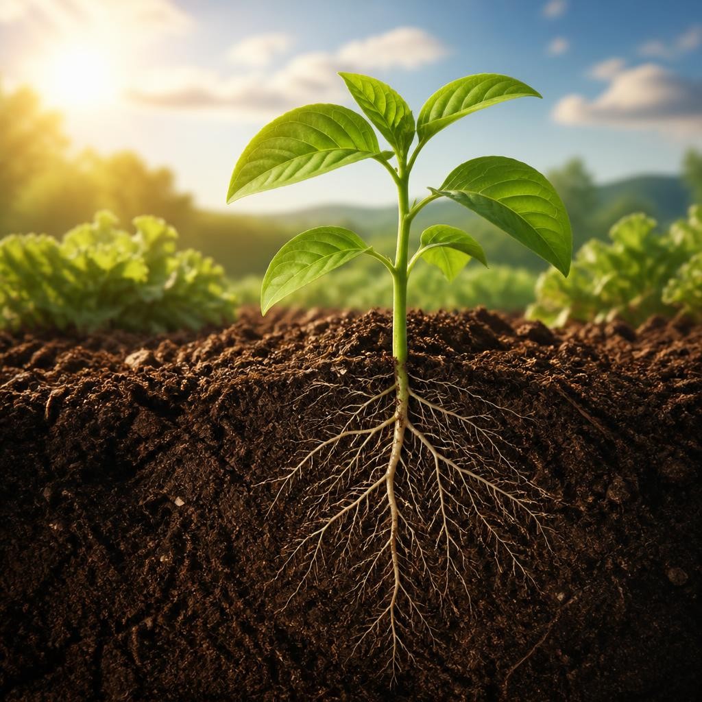Illustration for the English word “soil”
