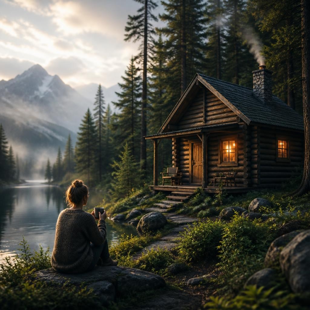 Illustration for the English word “solitude”